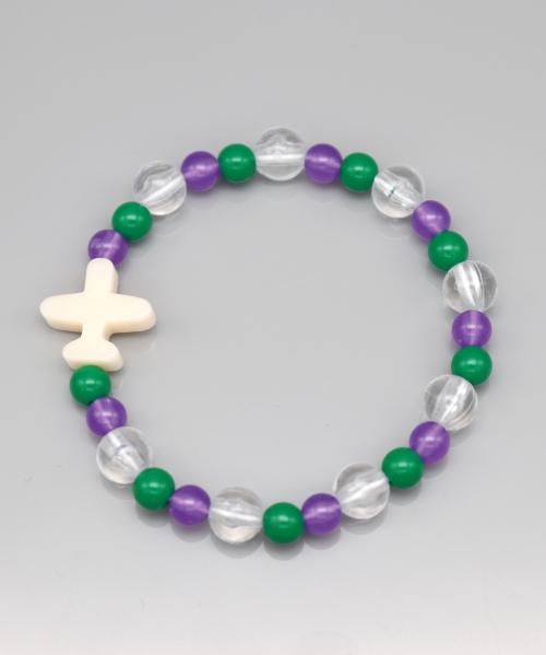 Bonbeau Vivid Color Airplane Charm Acrylic Ball Bracelet 6 Colors