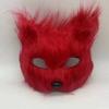 Masquerade Theme Halloween Party Furry Fox Half Mask Animal Cosplay Make Up