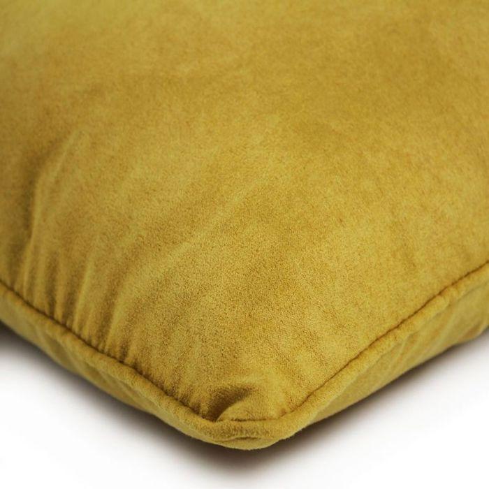 Coussin en suédine jaune 40x40