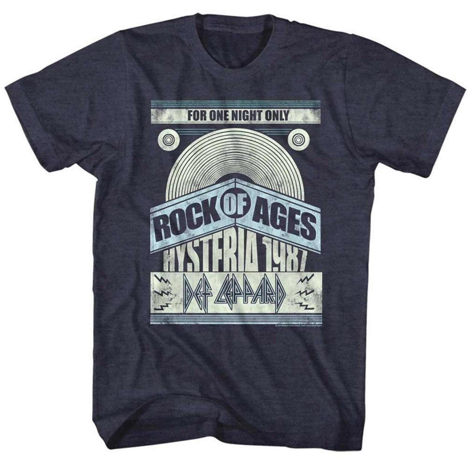 Def Leppard For One Night Only Navy Heather Adult T-Shirt S