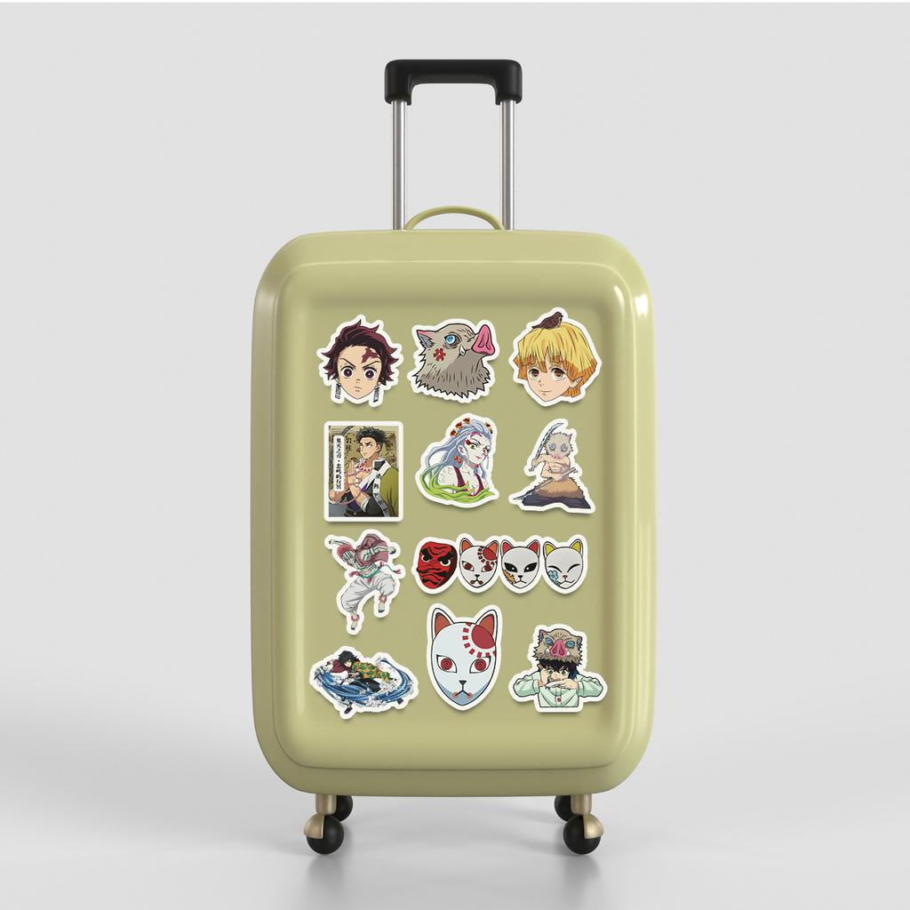 50 Japanese Style Demon Slayer: Blade of The Demon Slayer Graffiti Stickers Suitcase Waterproof Decorative Stickers Cartoon Japanese Comic Stickers