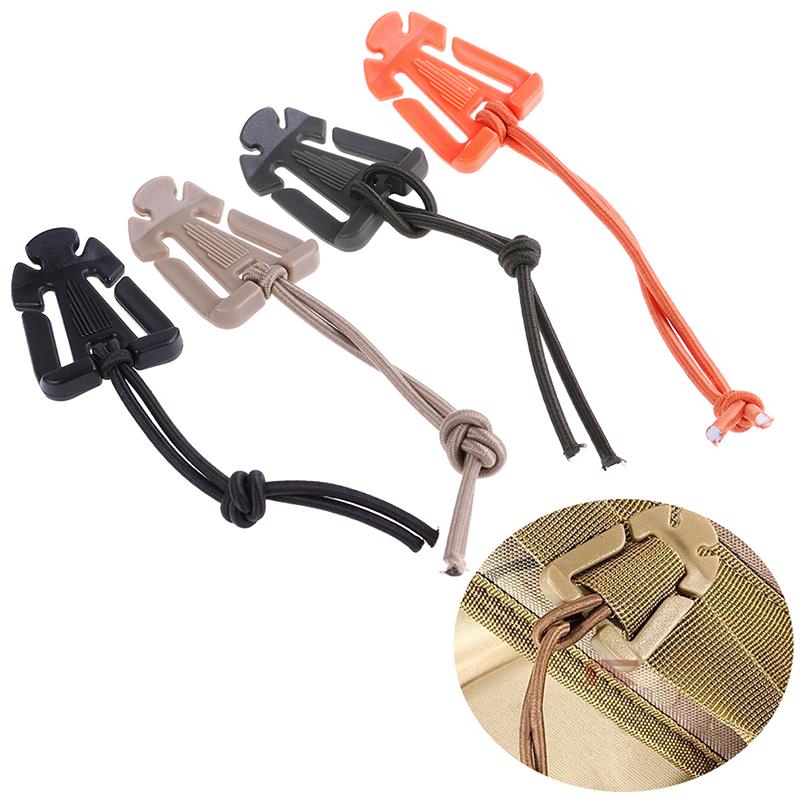 1Pcs Backpack Carabiner Elastic Rope Webbing Buckle Winder Strap Hang Buckle