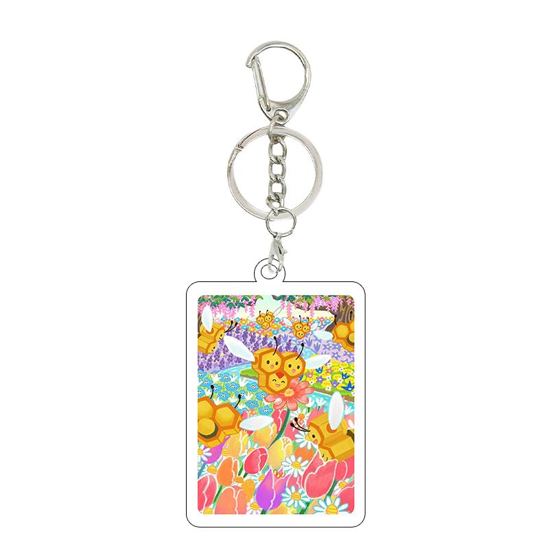Ptcg Pocket 5cm Anime Fashion Squirtle Bulbasaur Psyduck Cartoon Diy Acrylic Action Keychain Backpack Pendant Accessories Charm