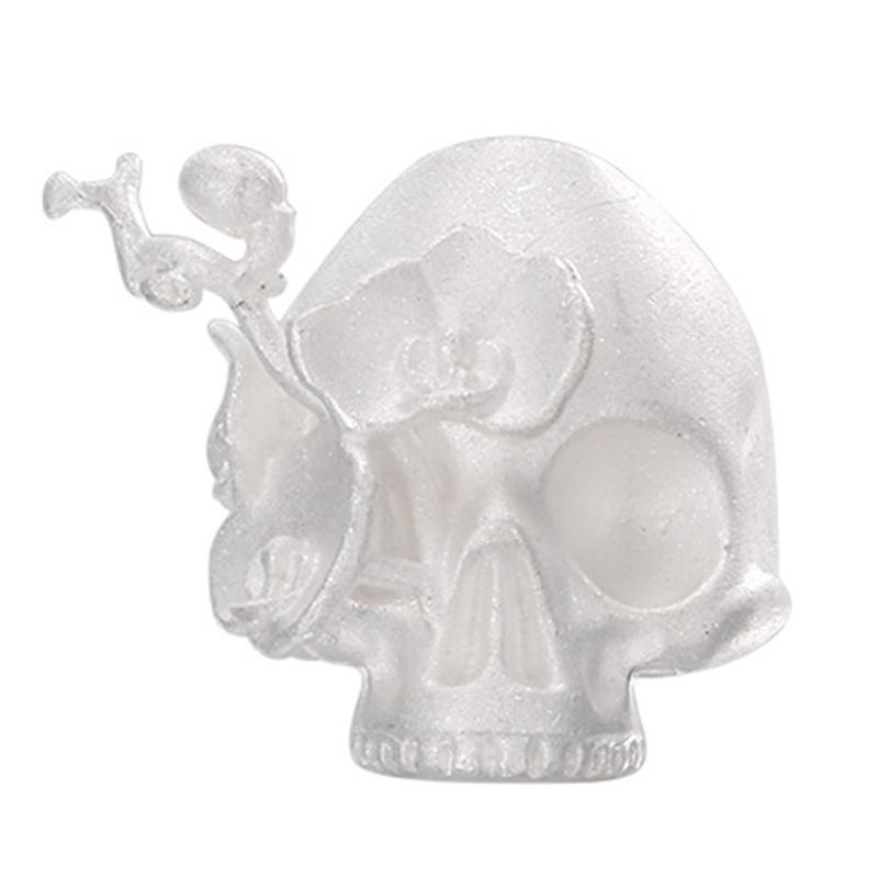 

Elegant Floral Burst Skull Rings Floral Embellished Skull Rings Distinctive Rings Accessory for Contemporary Look 1