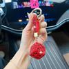 Creative Diamond Rope Dice Car Key Chain Pendant Personality Full Diamond Sieve Bag Accessories Fashion Backpack Gifts