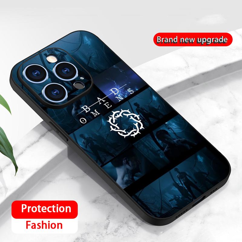 Cool Fashion Badd Omens Band Poster Phone Case For iPhone 17 16 16e 15 14 13 12 Plus Mini Pro Max Soft Black Shockproof Cover