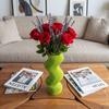 Twisted Design Modern Twisted Flower Bottle Gradient Color Plant Pot  Home Desktop Decorations