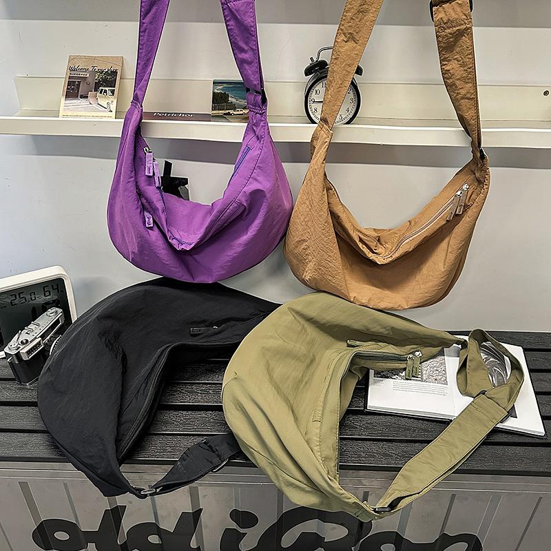 Men's Nylon Crossbody Bag Women's Large Capacity Tote Bag Student Book Bag Commuter Shoulder Bag
