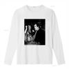 Vintage Retro The Munsters Classic Horror TV Show Black White Print Casual T Shirt Vintage Washed Streetwear Unisex Stylish