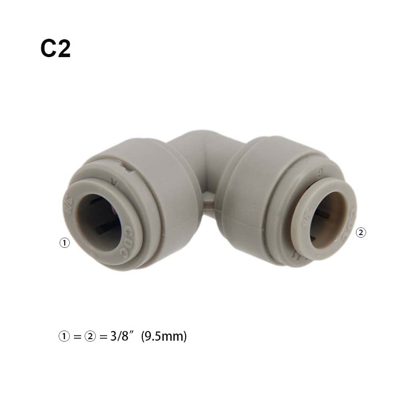 Homebrew Draft Beer Push In Fittings 1/4" 5/16" 3/8" Food Grade with EPDM O-ring Leaking Free
