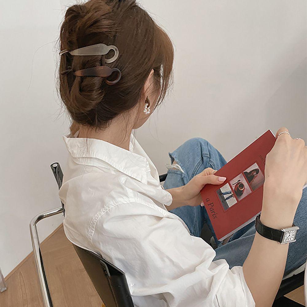 Twist Hair Clip Hair Accessories Fashion Accessories Vertical Clip Resin Hairpin Banana Clips