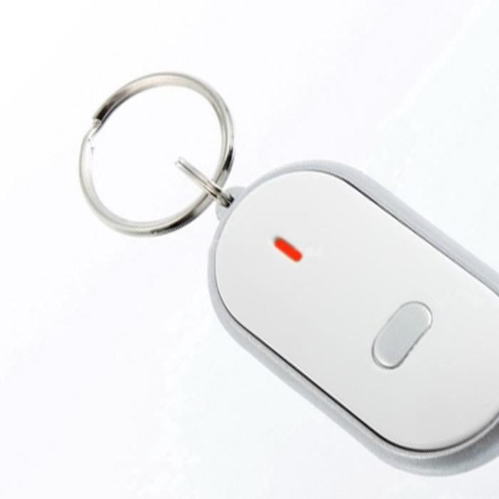 Porta-chaves - ANTI-PERDA - Localizador de objetos - Branco - Controle remoto por assobio - Unissex