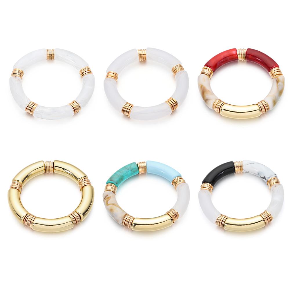 

Геометрические украшения, подарок на День святого Валентина, изогнутый браслет-трубка, браслет-браслет из бамбуковой трубки, браслеты