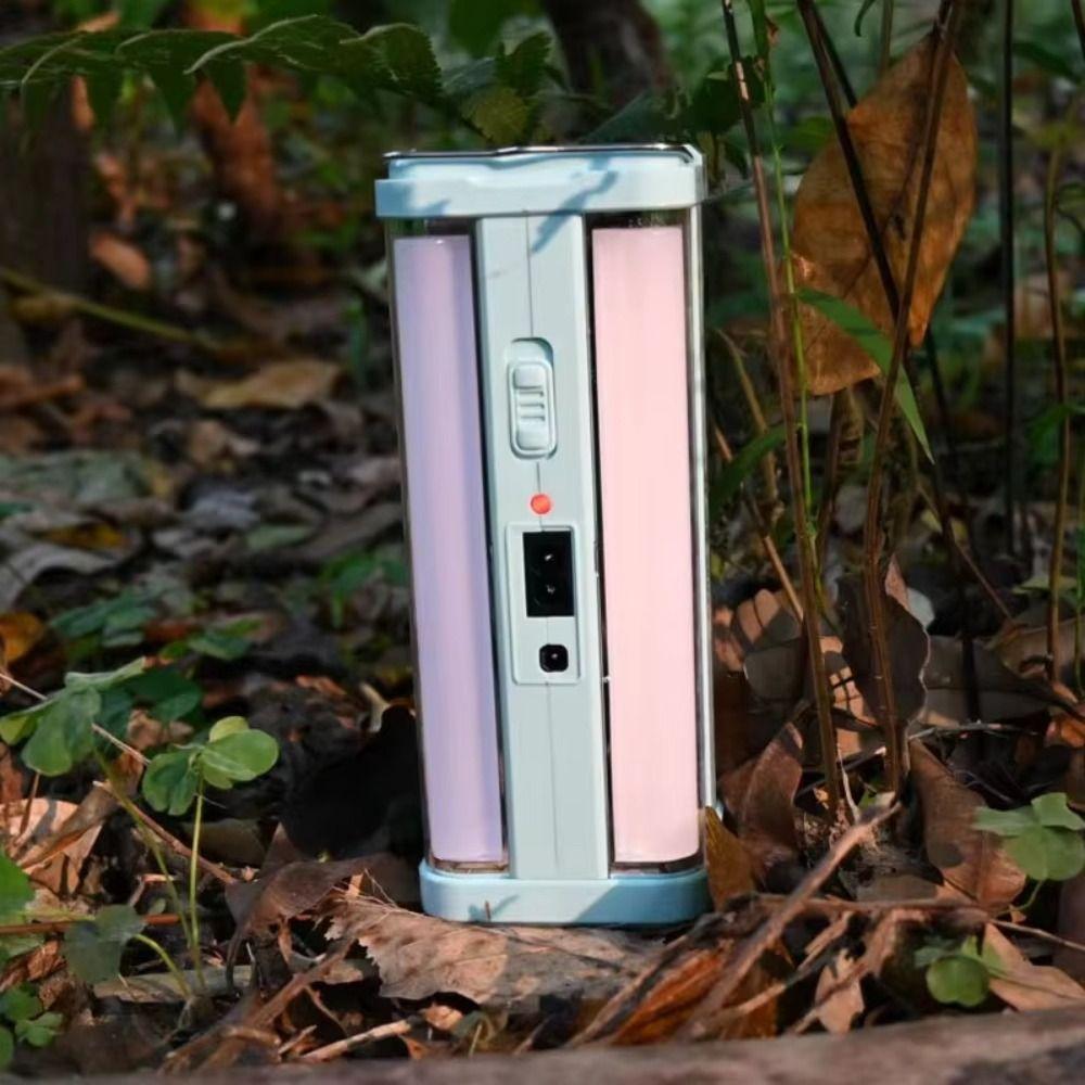 Super Bright LED Solar Camping Light Rechargeable Mini Flashlight Working Light Hiking Camping