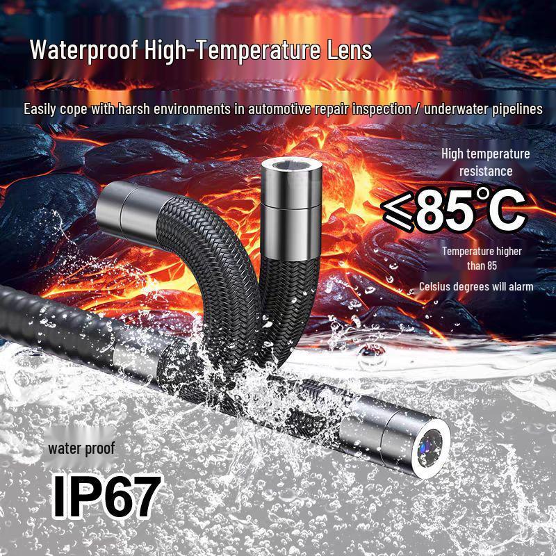 420° Rotating HD Automotive Endoscope: Waterproof, Oil & High-Temp Resistant Tool for Car Engine Cylinder Inspection