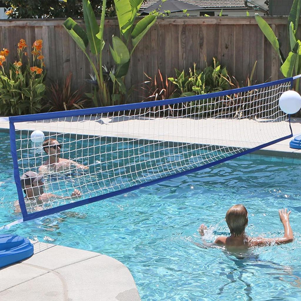 Swimming Pool Volleyball Net Portable Water Volleyball Game Toy Adjustable Sport Equipment for Tennis Beach Party Family Kids