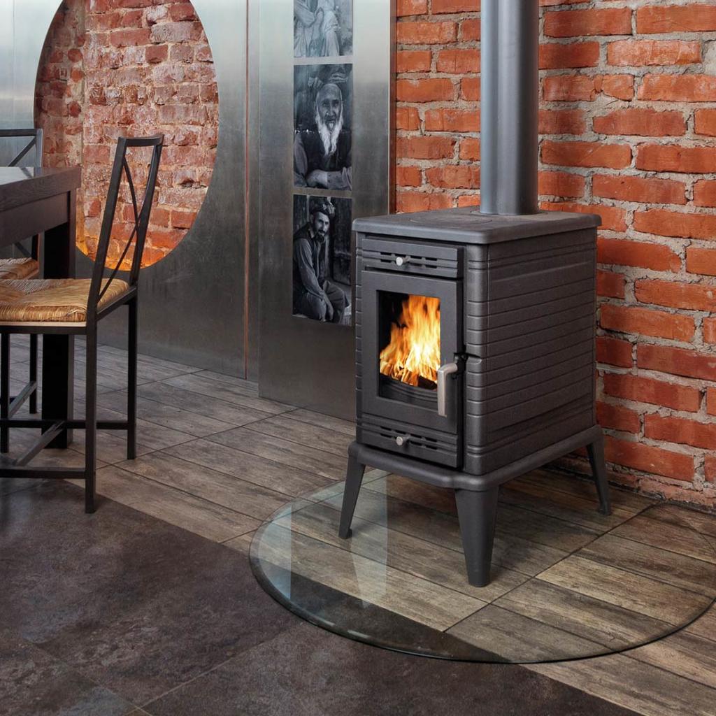 Wood Burning Cast Iron Stove KRATKI K10 Turbofan Ø 130 10 kW