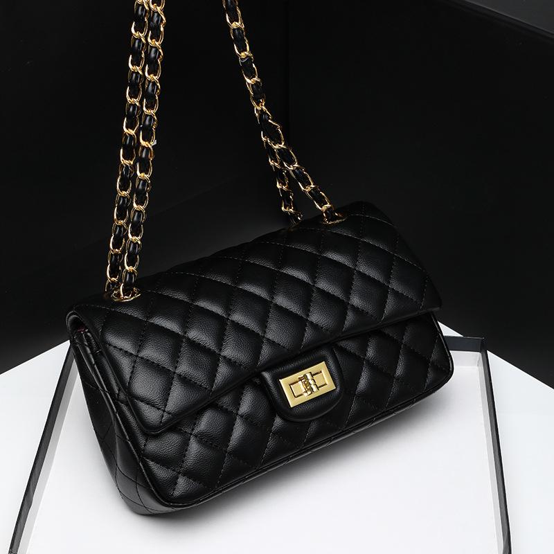 Korean Diamond Chain Bag Fashionable and Versatile Shoulder Bag New Commuter Crossbody Bag Underarm Bag Small Square Bag for Women