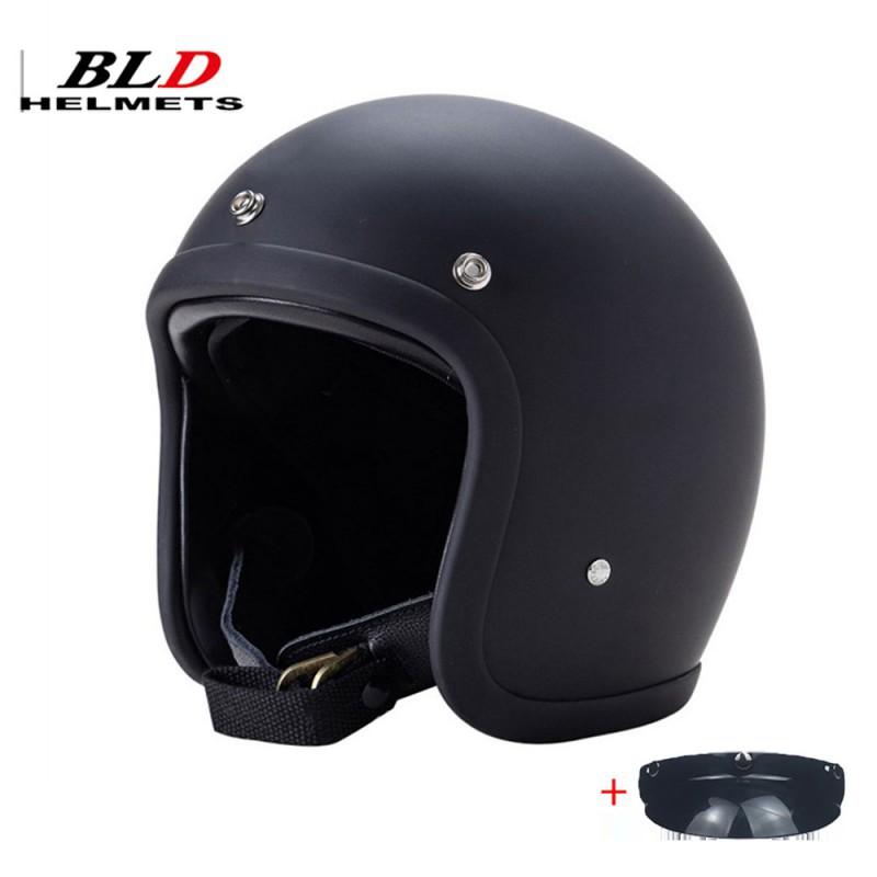BLD Electric Motorcycle Helmet Lightweight Unisex Retro Cruise