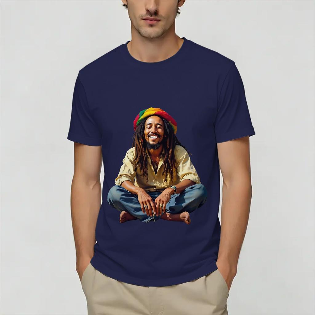 Bob Marleys T Shirt For Unisex Pure Cotton Amazing Tshirts Crew Neck Tees Short Sleeve Clothing Plus Size