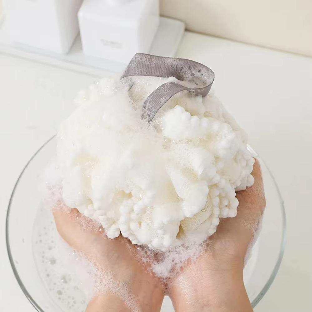 Soft Mesh Bath Sponge Balls Skin Cleaning Brush Shower Puff Body Cleaner Exfoliating Scrubbers Bath Flower Bathing Accessories
