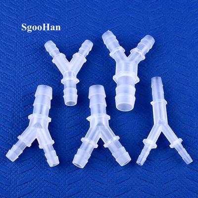 10Pcs/Lote 4~12mm PP Y-Type Reducing Tee Conectores Aquário Tanque Aerador Conexões Y 3-Ways Joint Jardim Irrigação Rega Pagoda Mangueira Juntas