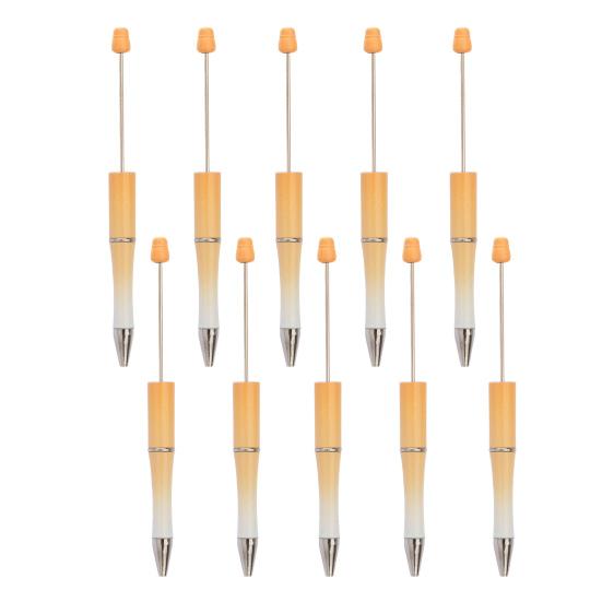 10 ks korálkových DIY per s barevnými korálky a doplňovatelným inkoustem, hladce píšící kuličkové pero, kreativní řemeslo pro děti, zábavné školní potřeby