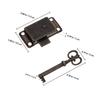 1Set Vintage Lock Set Cabinet Drawer Lock with Key for Jewelry Box Cupboard Cabinet Desk Furniture Zinc Alloy Iron