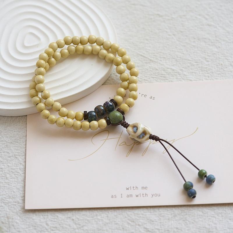 Original design Jingdezhen ceramic bracelet jewelry wholesale plate play flow antique beaded new Chinese butterfly gift