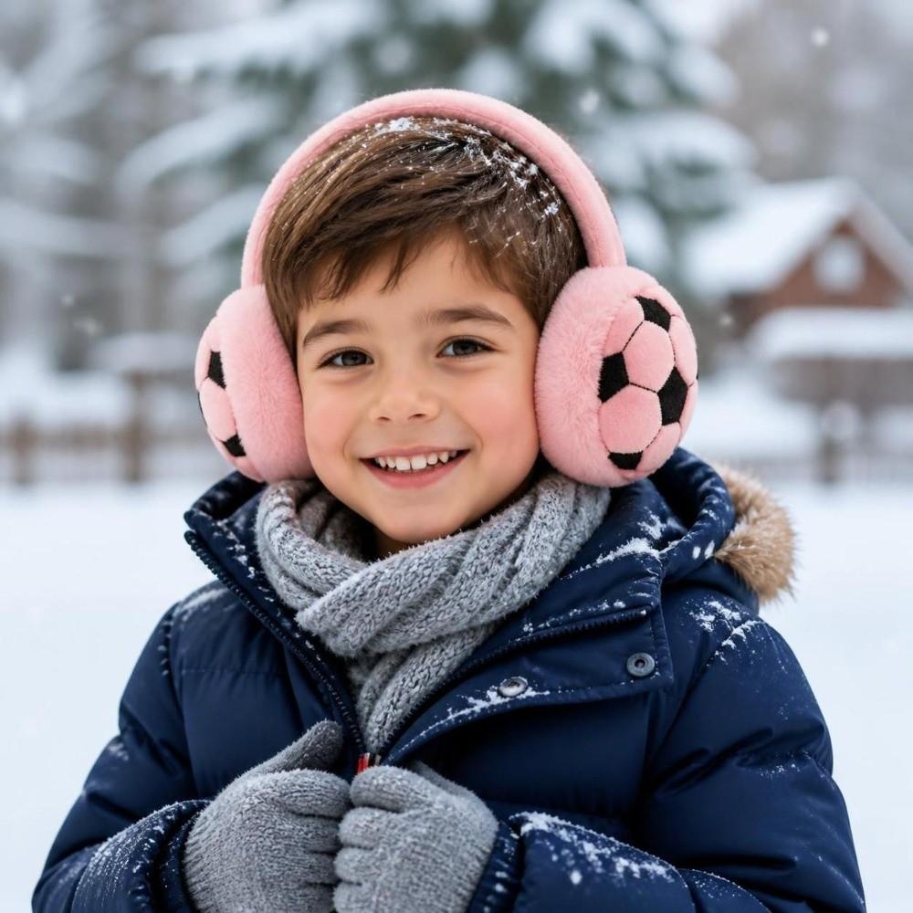 Thickened Football Kids Earmuffs Keep Warm Ear Protection Earmuff Cute Winter Ear Warmer Kids