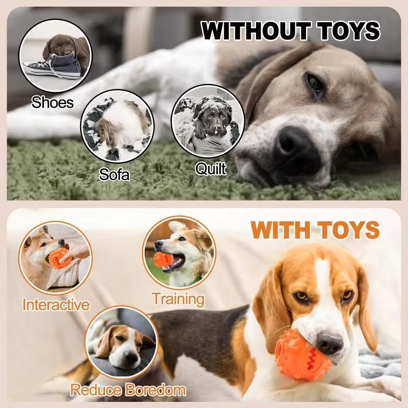 Rubber Tooth Cleaning Snack Ball for Dogs Indestructible Dog Toy for Large Dogs Soft Pet Chew Toys Interactive Dog Accessories
