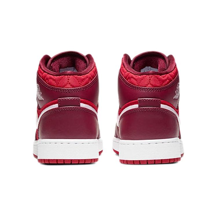 (GS) Air Jordan 1 Mid SE 'Red Quilted' Kids' AV5174-600