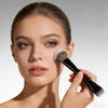 Pincel de Maquiagem Dupla Face Com Cerdas Macias e Densas Para Base Contorno Blush Perfeito Para Maquiagem Diária Uso em Viagem