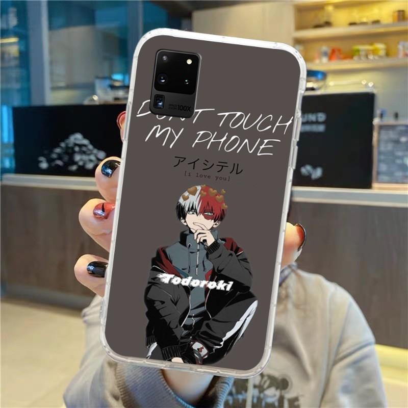 Shoto Todoroki Phone Case For Samsung Galaxy S10 S21 S22 Plus Ultra A91 A51 A21S A12 Transparent Phone Cover