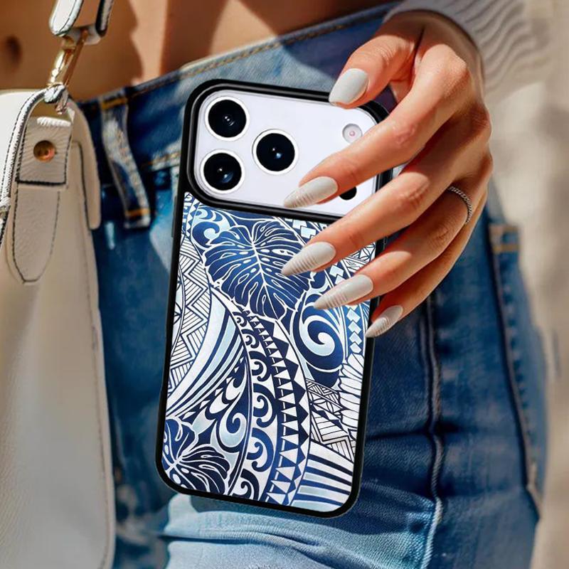 Maori Tribal Samoan Polynesian Soft Phone Case For iPhone 17 Air 14 15 13 12 Max Cover For Apple 16e 11 Pro Max Plus Coque