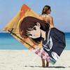 Sakura Girl Sunset Beach Towel Patterned Sunscreen And Windproof Suitable For Swimming Pool Camping Travel Blanket