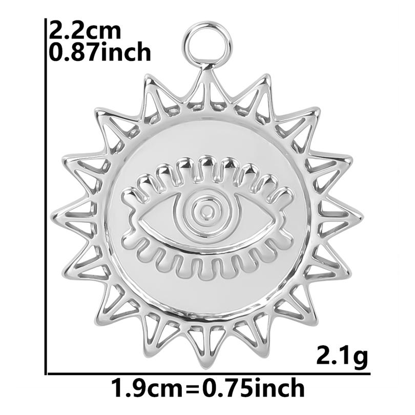 5pcs Bedeltjes Never Fade Heart Sun Moon Star Charms For Jewelry Making Bulk Phase Of The Moon Pentagram Stainless Steel Pendant
