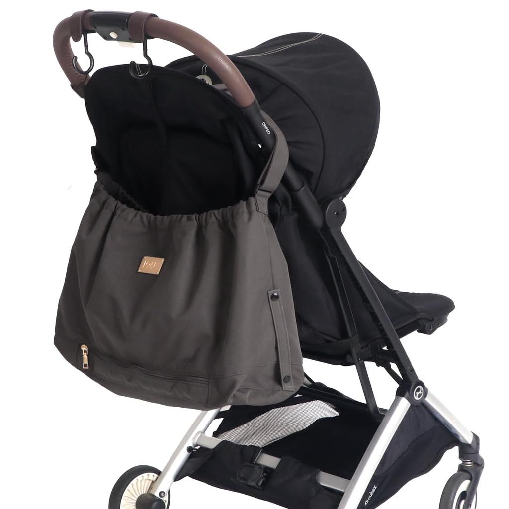 Aprica Stroller Diaper and Luggage Compartment for Strollers Under-bag, Water-repellent, Pouch, B-type (gray)