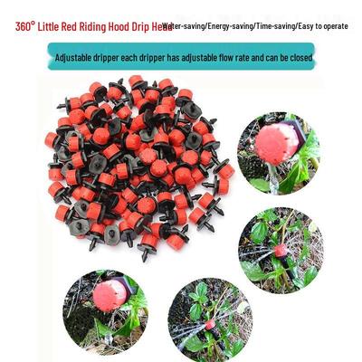 Irrigatore a Goccia Rosso Regolabile per Giardini, Campi e Serre