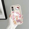 Soft Shell Phone Case for iPhone 16e 13 12 11 Pro Max 17 Air 15 16 14 Plus XR XS Max Sanrio Kuromi Hello Kitty
