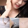 Exquisite Rose Gold Plated Rhinestone Clavicle Chain Pendant For Women