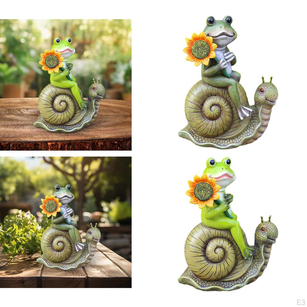 Frog Figurine Garden Statue Home Craft Photo Prop Sculpture Simulation Mini Resin Ornament for