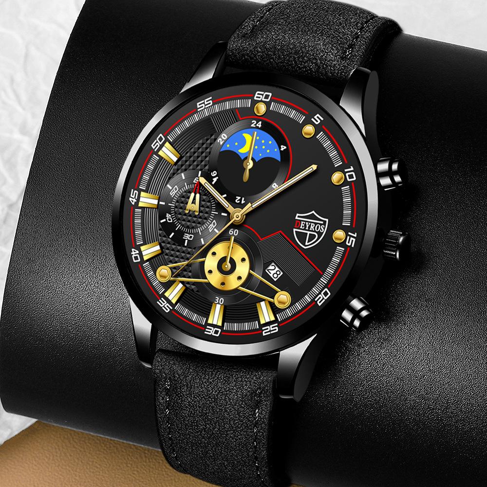 Belt Watch Men'S Calendar Luminous Automatic Quartz Watch