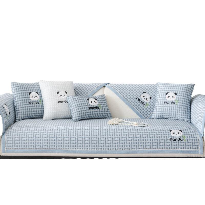 Cool Doudou Ice Silk Sofa Cushion  Summer New Non-Slip Mat Leather Cushion Wholesale Cool Backrest Towel