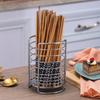 Highted Bottom Kitchen Utensil Holders Draining Hole Base Round Tableware Organizer Space Saving Quick Drainage