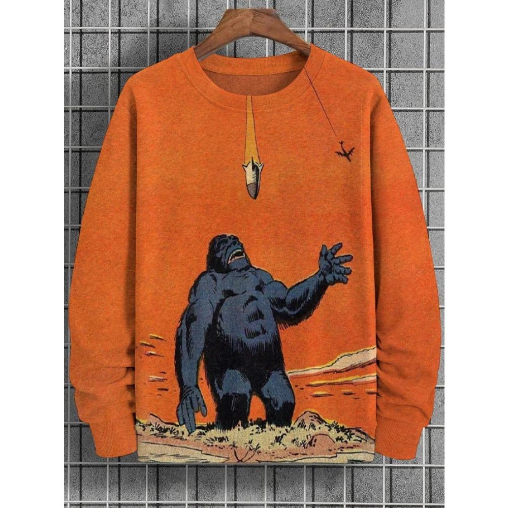 Spring Autumn Sweatshirt Pullover Anime Cat Casual Japanese Art Animal 3D Printed O Neck Long Sleeve Hoodies Tops Pullovers