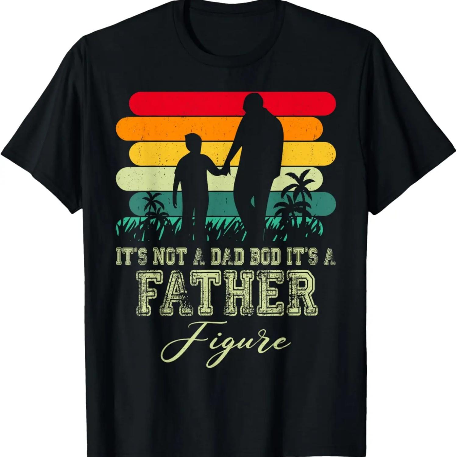 

It s Not A Dad Bod It s A Father Figure Retro Vintage Dad T-Shirt XXXXXL чёрный