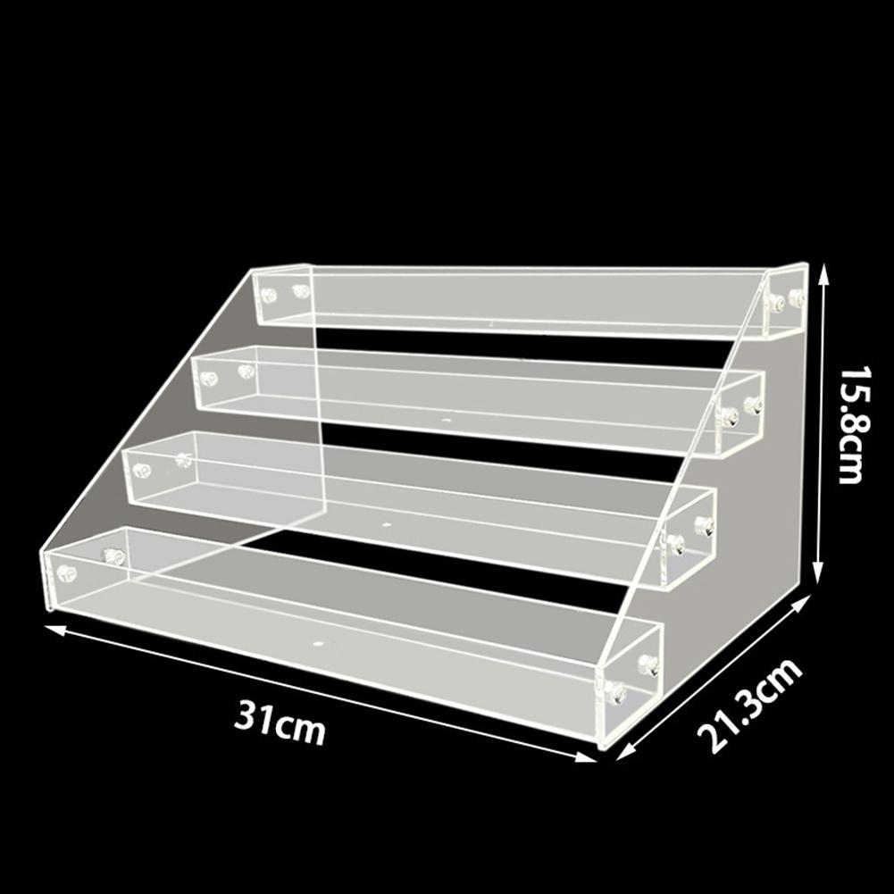 4-Tier Organizer Acrylic Display Stand Compact Dimensions