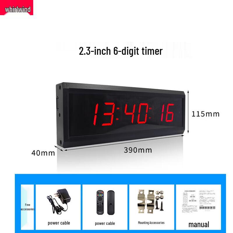 Xuanshi 2.3-inch 6-Digit LED Digital Timer