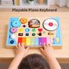 Wooden Childrens Educational Piano With Led Lights And Switch For Early Learning Fun